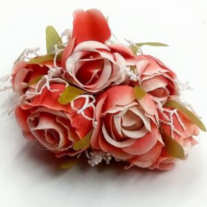 FLOWER0056- 12 PCs PACK OF BABY PINK FABRIC FLOWER