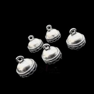 JHUMKAs0061- 5 PAIRS PACK OF GERMAN SILVER | OXIDIZED SILVER JHUMKIES FOR EARRING MAKING