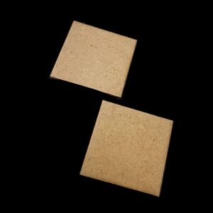 MDF0051- ARNAS 10 PCs PACK OF 3.4 CM X 3.4 CM SMALL SQUARE MOTIF MDF BOARD CUTOUT FOR EARRINGS MAKING | CRAFTING MATERIAL