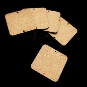 MDF0054- ARNAS 10 PCs PACK OF 3.7 CM X 3.7 CM SQUIRCLE MOTIF MDF BOARD CUTOUT FOR EARRINGS MAKING | CRAFTING MATERIAL