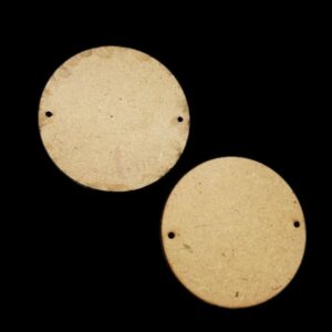 MDF0057- ARNAS 4 PCs PACK OF 5.8 CM X 5.8 CM ROUND MOTIF MDF BOARD CUTOUT FOR EARRINGS MAKING | CRAFTING MATERIAL