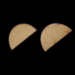 MDF0060- ARNAS 10 PCs PACK OF 3.7 CM X 2.2 CM SMALL SEMICIRCLE MOTIF MDF BOARD CUTOUT FOR EARRINGS MAKING | CRAFTING MATERIAL