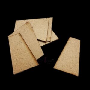 MDF0064- ARNAS 10 PCs PACK OF 3.9 CM X 2.8 CM SMALL TRAPEZIUM MOTIF MDF BOARD CUTOUT FOR EARRINGS MAKING | CRAFTING MATERIAL