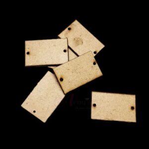 MDF0066- ARNAS 10 PCs PACK OF 2.8 CM X 1.8 CM SMALL RECTANGLE MOTIF MDF BOARD CUTOUT FOR EARRINGS MAKING | CRAFTING MATERIAL