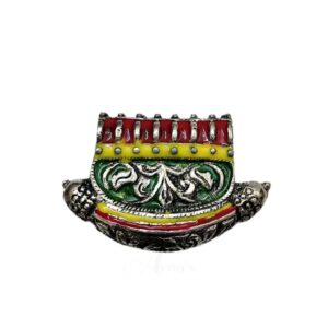 MEENAP0060- ARNAS 1 PC PACK OF MULTICOLORED MEENAKARI SILVER PALTED OXIDIZED PENDANT