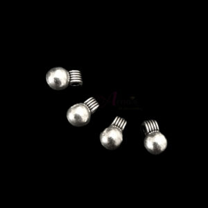 OXIBEADS0006- 50 GM PACK OF SMALL GERMAN SILVER METAL BEADS