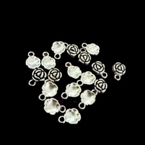 OXIBEADS0021- 50 GM PACK OF ROUND GERMAN SILVER METAL BEADS