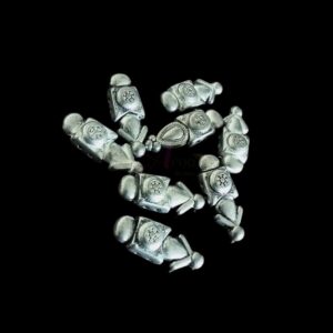 OXIBEADS0022- 50 GM PACK OF SMALL GERMAN SILVER METAL BEADS