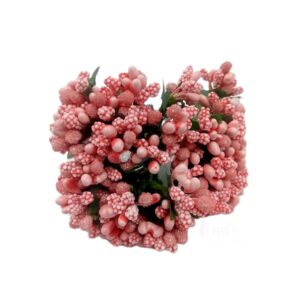 POLLEN0001- 1 PACK (12 BUNCHES) OF PEACH PINK POLEN