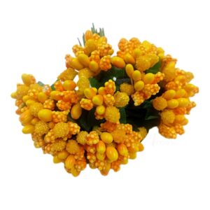 POLLEN0013- 1 PACK (12 BUNCHES) OF DARK YELLOW POLEN