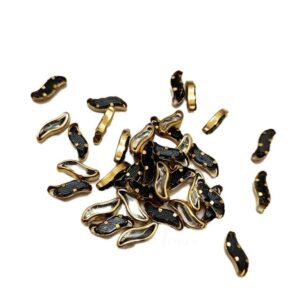 ARNA’S 1 PACK OF SIZE 11 MM X 4 MM TRANSPARENT WHITE GEOMETRIC MOTIF STICKING KUNDAN FOR EARRING| JEWELLERY MAKING