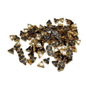 ARNA’S 1 PACK OF SIZE 6 MM X 5 MM TRANSPARENT WHITE TRIANGLE MOTIF STICKING KUNDAN FOR EARRING| JEWELLERY MAKING