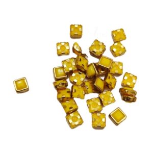 ARNA’S 25 GM PACK OF SIZE 5 MM X 5 MM OPAQUE YELLOW SQUARE MOTIF STICKING KUNDAN FOR EARRING| JEWELLERY MAKING