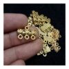 CONNECTOR0004- ARNA’S 20 PCs PACK OF GOLDEN OXIDISED GERMAN SILVER TRIPLE LOOP CONNECTOR FOR JEWELLERY MAKING