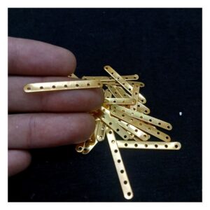 CONNECTOR0010- ARNA’S 10 GM PACK OF GOLDEN BRASS METAL SEVEN HOLE DIVIDER FOR JEWELLERY MAKING