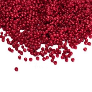 ARNAS RED 13/0 SIZE GLASS OPAQUE SEED BEADS (20-40 GM)