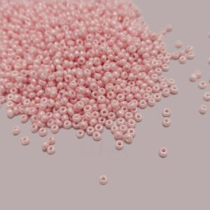 ARNAS BABY PINK COLOR 11/0 SIZE GLASS OPAQUE SEED BEADS (20-40 GM)