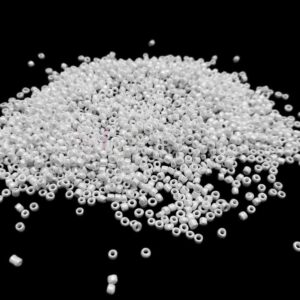 ARNAS WHITE COLOR 11/0 SIZE GLASS OPAQUE SEED BEADS (20-40 GM)