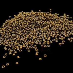 ARNAS ANTIQUE GOLDEN COLOR 11/0 SIZE GLASS OPAQUE SEED BEADS (20 GM)