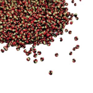 ARNAS BLACK BASE MULTICOLOR 13/0 SIZE GLASS OPAQUE SEED BEADS (20 GM)