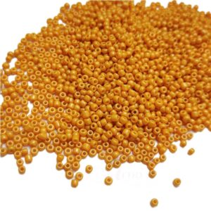 ARNAS ORANGE COLOR 11/0 SIZE GLASS OPAQUE SEED BEADS (20-40 GM)