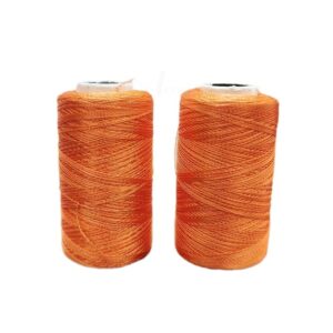 STHREAD0012- ARNAS 2 PCS PACK OF DARK ORANGE COLOR SILK THREAD FOR SEWING | CRAFTING | JEWELLERY MAKING