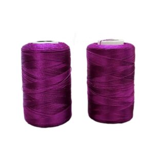 STHREAD0016- ARNAS 2 PCS PACK OF DARK FUCHSIA SILK THREAD FOR SEWING | CRAFTING | JEWELLERY MAKING