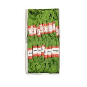 THREAD0003- ARNAS 1 BOX (25 PCS) OF DOLI PARROT GREEN COTTON THREAD FOR SEWING | CRAFTING | JEWELLERY MAKING