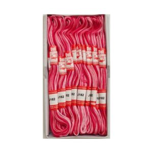 THREAD0004- ARNAS 1 BOX (25 PCS) OF DOLI RED-PINK SHADED COTTON THREAD FOR SEWING | CRAFTING | JEWELLERY MAKING