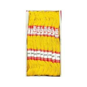 THREAD0012- ARNAS 1 BOX (25 PCS) OF DOLI LEMON YELLOW COTTON THREAD FOR SEWING | CRAFTING | JEWELLERY MAKING