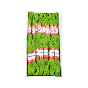 THREAD0014- ARNAS 1 BOX (25 PCS) OF DOLI LIGHT GREEN COTTON THREAD FOR SEWING | CRAFTING | JEWELLERY MAKING