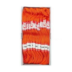 THREAD0027- ARNAS 1 BOX (25 PCS) OF DOLI ORANGE COTTON THREAD FOR SEWING | CRAFTING | JEWELLERY MAKING