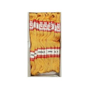 THREAD0031- ARNAS 1 BOX (25 PCS) OF DOLI BUTTER YELLOW COLOR COTTON THREAD FOR SEWING | CRAFTING | JEWELLERY MAKING