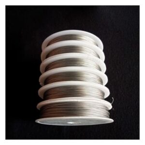 WIRE0001- ARNA'S 1 ROLL OF 0.5 MM SILVER PLATED GEAR WIRE FOR JEWELLERY MAKING