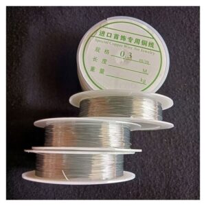 WIRE0002- ARNA’S 1 ROLL OF 0.3 MM SILVER PLATED COPPER WIRE FOR JEWELLERY MAKING