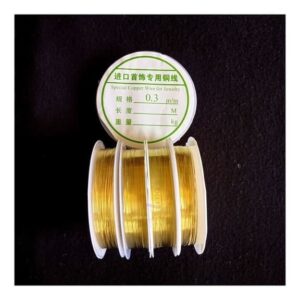 WIRE0006- ARNA’S 1 ROLL OF 0.3 MM GOLD PLATED COPPER WIRE FOR JEWELLERY MAKING
