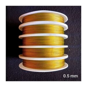 WIRE0007- ARNA’S 1 ROLL OF 0.45 MM GOLD PLATED GEAR WIRE FOR JEWELLERY MAKING