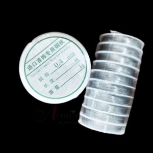 WIRE0012- ARNA’S 1 ROLL OF 0.4 MM SILVER PLATED COPPER WIRE FOR JEWELLERY MAKING