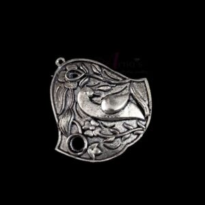 OXIS0321- 2 PCs PACK OF SILVER DESIGNER MOTIF GERMAN SILVER PENDANT