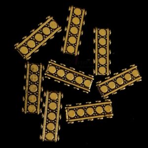 CONNECTOR0044- ARNA’S 20 PCs PACK OF GOLDEN OXIDISED GERMAN SILVER FIVE HOLE DIVIDER FOR JEWELLERY MAKING