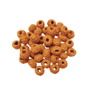 COTTONBALL18- 1 PACK OF ORANGE YELLOW HANDMADE COTTON THREAD BALL FOR JEWELLERY MAKING- (APPROX. 100 PCs)