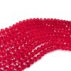 CRYSTAL0012- 1 STRAND 8MM RED TRANPERANT CRYSTAL BEADS