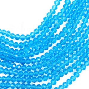 CRYSTAL0025- 1 STRAND 6MM SKY BLUE TRANSPERANT CRYSTAL BEADS
