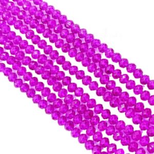 CRYSTAL0027- 1 STRAND 6MM PINK TRANSPERANT CRYSTAL BEADS