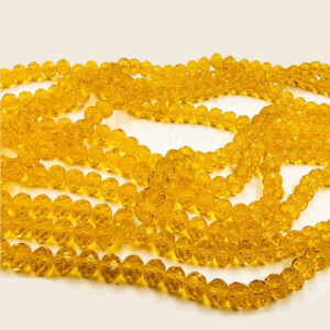 CRYSTAL0013- 1 STRAND 8MM YELLOW TRANSPERANT CRYSTAL BEADS