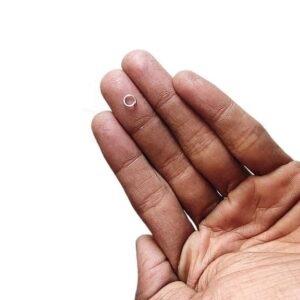 FINDINGS0045- ARNAS 457 PCs  PACK OF 6 MM BRIGHT SILVER METAL JUMPRING FOR JEWELLERY MAKING- 25 GRAMS PACK