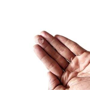 FINDINGS0044- ARNAS 545 PCs PACK OF 4 MM BRIGHT SILVER METAL JUMPRING FOR JEWELLERY MAKING- 25 GRAMS PACK