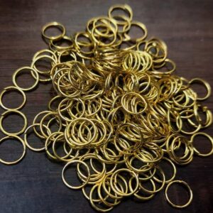 FINDINGS0052 – ARNAS 370 PCs PACK OF 8MM THIN GOLDEN METAL JUMPRING FOR JEWELLERY MAKING- 25 GRAMS PACK