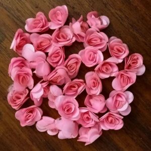 FLOWER0062- 20 PCs PACK OF PINK FABRIC FLOWER