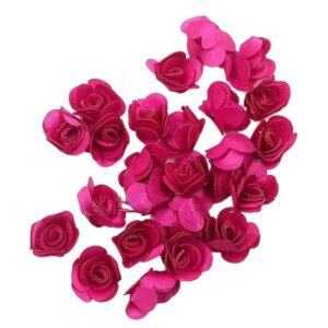 FLOWER0063- 20 PCs PACK OF MAGENTA FABRIC FLOWER